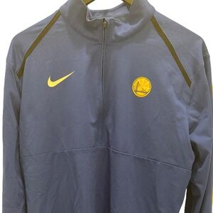 Nike Golden State Warriors Blue Quarter Zip Pullover Size Large NBA